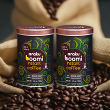 Load image into Gallery viewer, Araku Boomi Instant Coffee. Medium Roast. Pure Coffee. Low Acid. Mold Free. Made from award winning Araku valley beans. Tastes like a filter coffee. 100% Arabica.