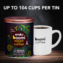 Load image into Gallery viewer, Araku Boomi Instant Coffee. Medium Roast. Pure Coffee. Low Acid. Mold Free. Made from award winning Araku valley beans. Tastes like a filter coffee. 100% Arabica.