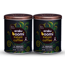 Load image into Gallery viewer, Araku Boomi Instant Coffee. Medium Roast. Pure Coffee. Low Acid. Mold Free. Made from award winning Araku valley beans. Tastes like a filter coffee. 100% Arabica.