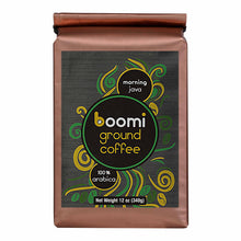 Load image into Gallery viewer, Boomi Premium Ground Coffee Morning Java, Medium Roast, Perfectly Balanced, Always Smooth, Made with 100% Arabica Beans, 12 Ounce Bag
